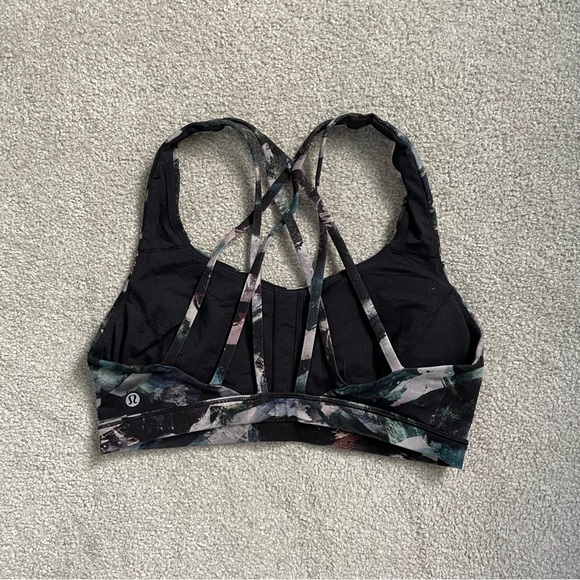 Lululemon Free To Be Serene Sports Bra Glacier Camo Starlight Multi Size 8 - Picture 6 of 8